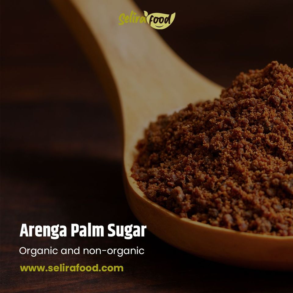 A spoon of Arenga palm sugar